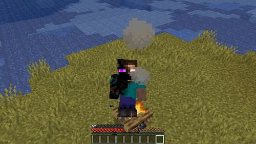 Frost walker allows you to stand on campfires and magma blocks (Image via Sportskeeda Gaming || Mojang Studios)