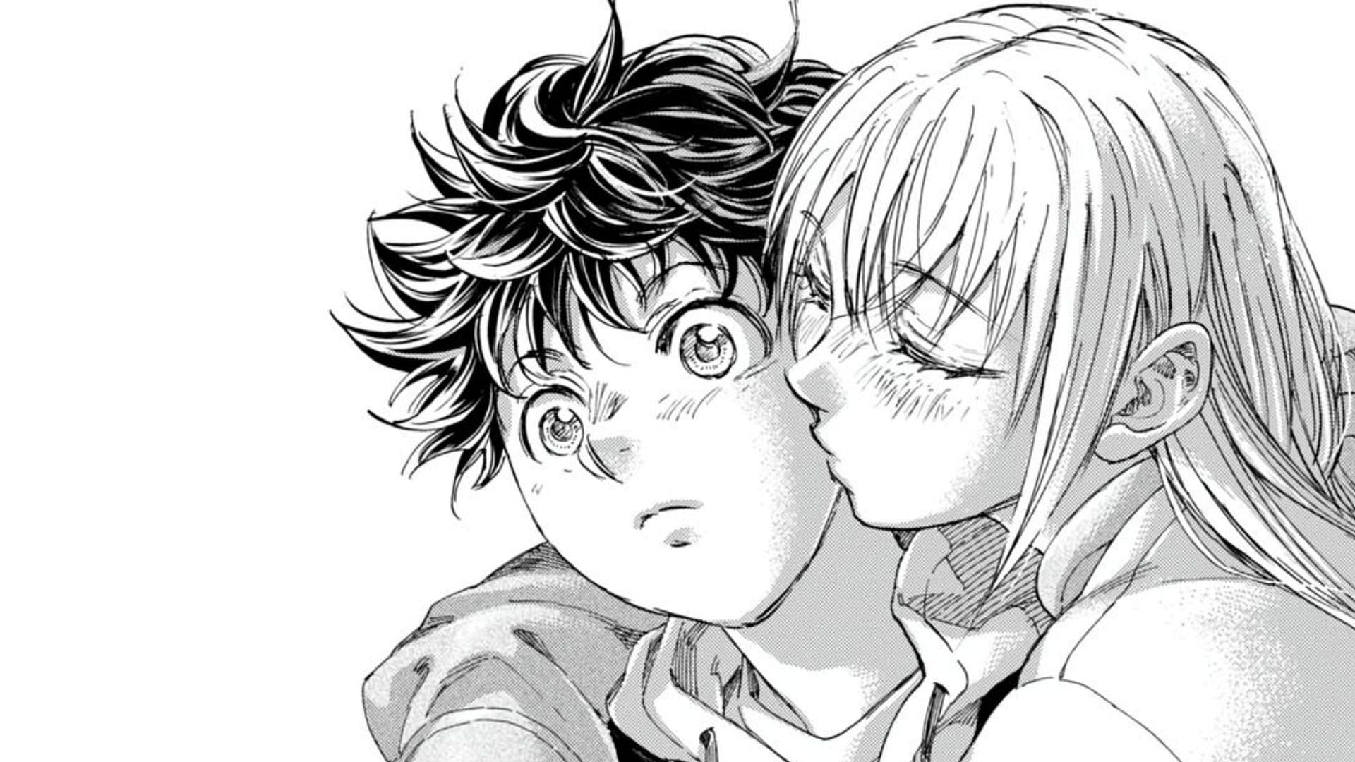 Aoi Ashito and Hana Ichijou as seen in Ao Ashi chapter 409 (Image via Shogakukan)