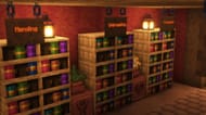 This library has chiseled bookshelves with various enchantment books (Image via Mojang Studios || Reddit/u/iwaslenx)