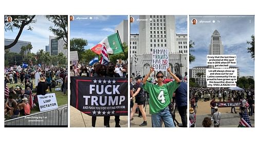 Ally Rossell posts multiple stories against Trump on Instagram