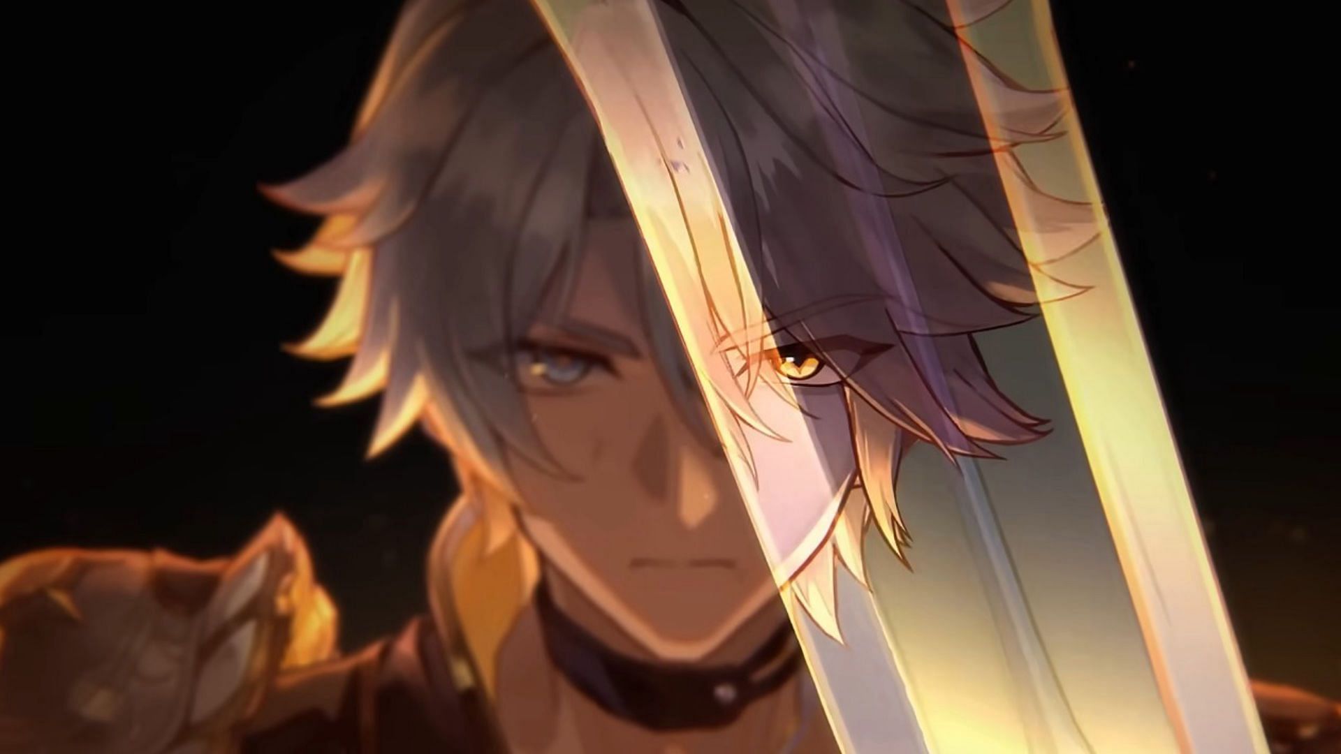 Phainon as seen with a different eye color in the trailer (Image via HoYoverse)
