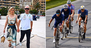 Valtteri Bottas and Tiffany Cromwell go on a cycling adventure with Lance Armstrong