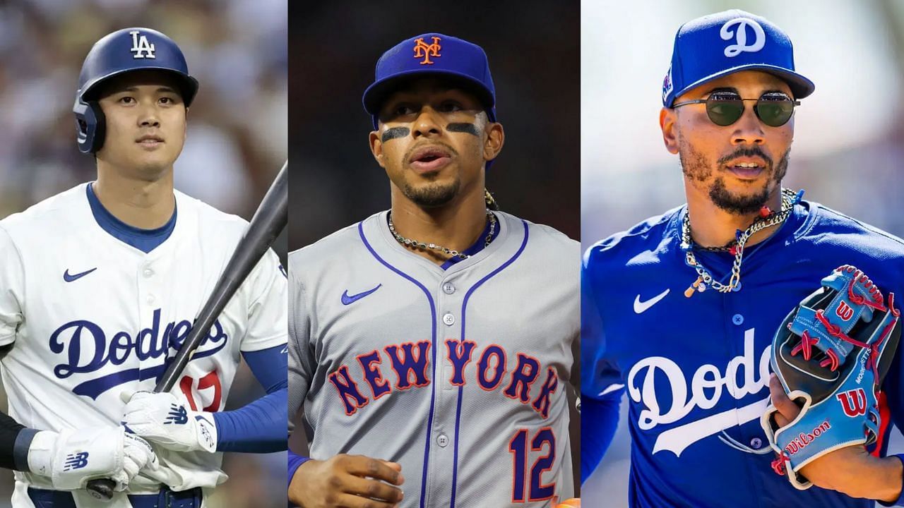 Shohei Ohtani (L), Francisco Lindor (C) and Mookie Betts (R) (Images from - Getty)