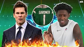 Sauce Gardner fires back at Tom Brady with viral meme as NFL GOAT spits on his Jets jersey during WWE-style entrance at Fanatics Fest