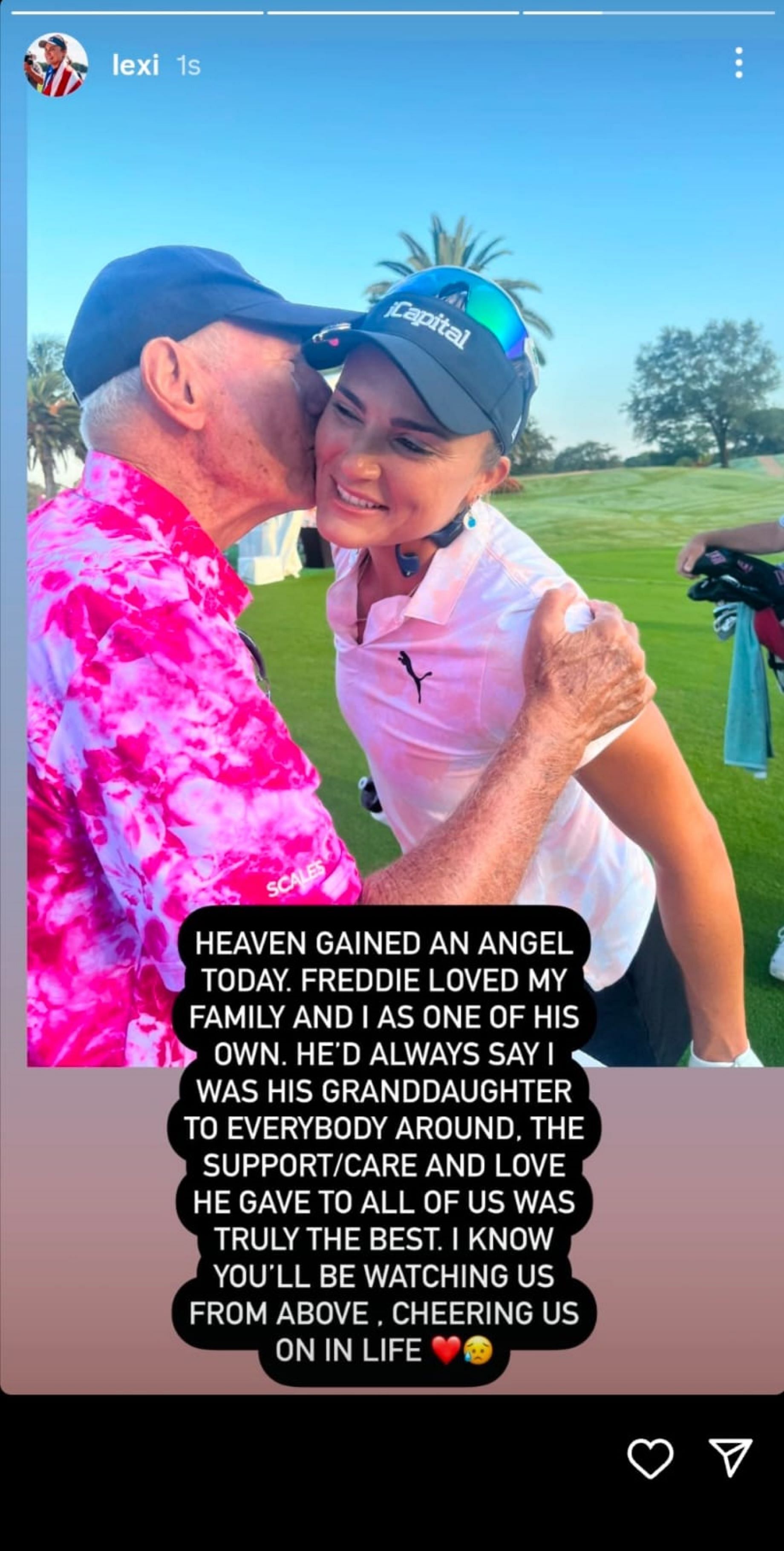 A screenshot of Lexi Thompson&#039;s Instagram story on June 5, 2025 - Source:  Instagram@lexi