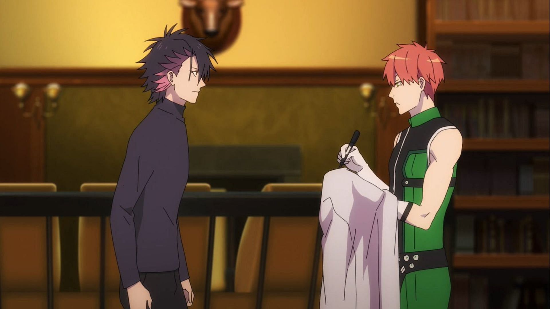 Yakushi Taking D&#039;s autograph (Image via Yostar Pictures)
