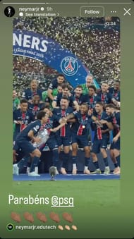 Neymar Instagram Story