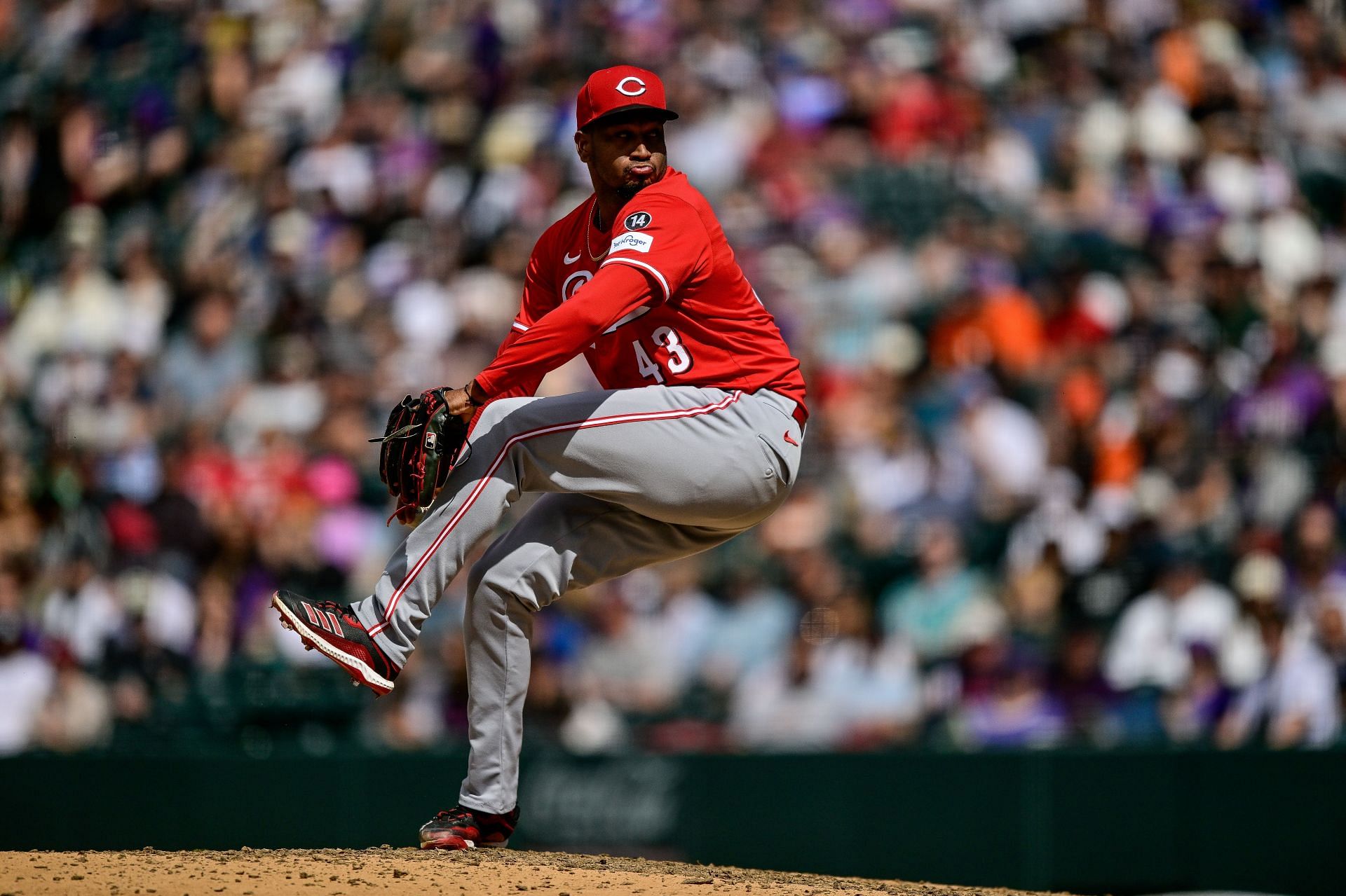 Alexis Diaz in action against the Colorado Rockies - Source: Getty