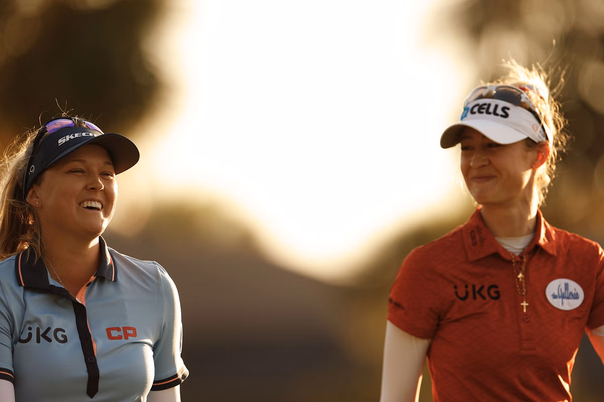 Nelly Korda and Brooke Henderson spill out ‘tea’ together ahead of the KPMG Women's PGA Championship