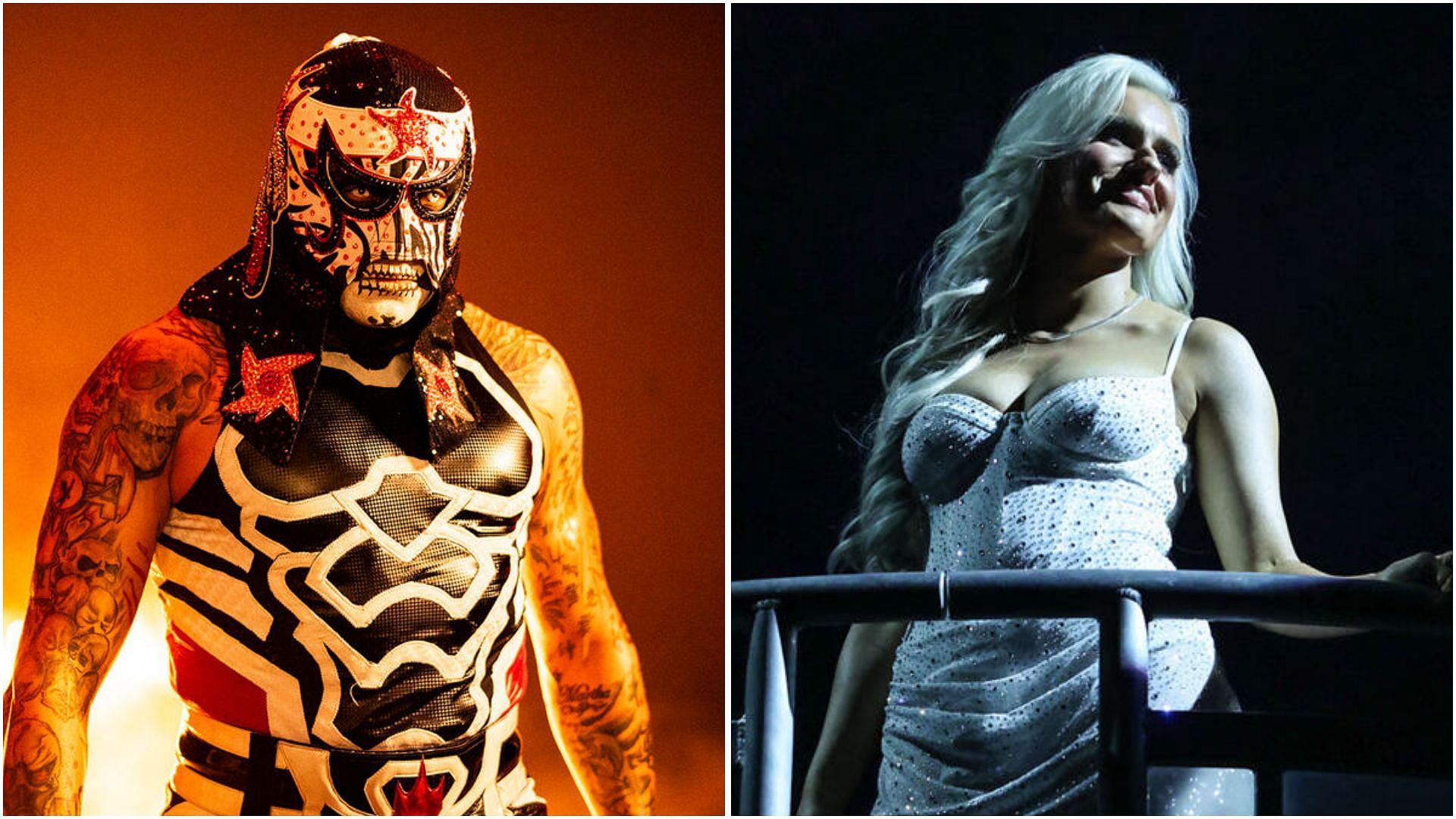 Penta and Mariah May. (Photos: WWE.com)