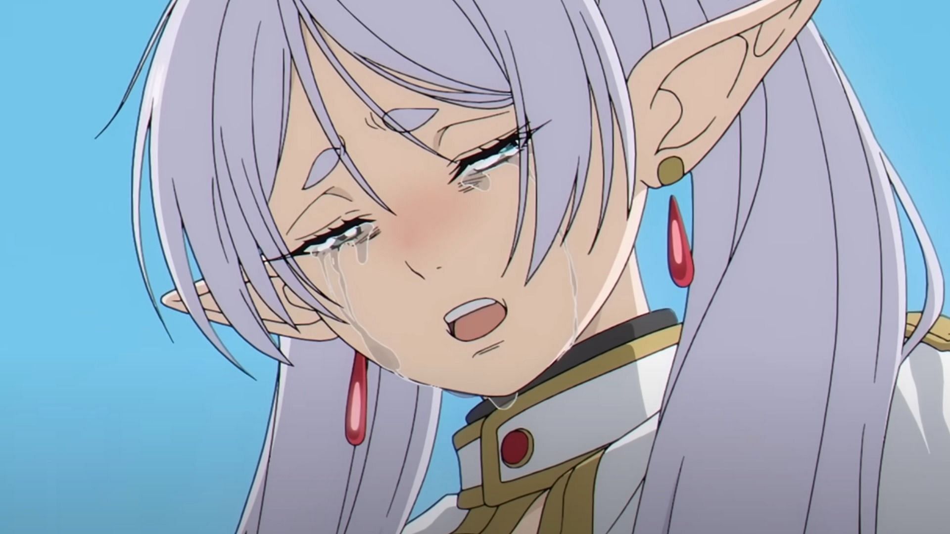 Frieren crying in anime (Image via Madhouse)