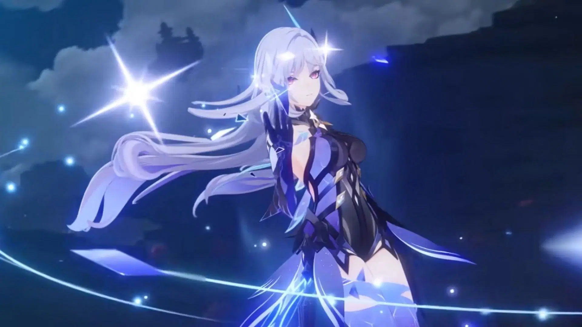 Skirk&#039;s gameplay animations in the version trailer (Image via HoYoverse)