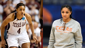 Texas assistant coach Sydney Carter flexes SEC championship trophy with new diamond-studded rings