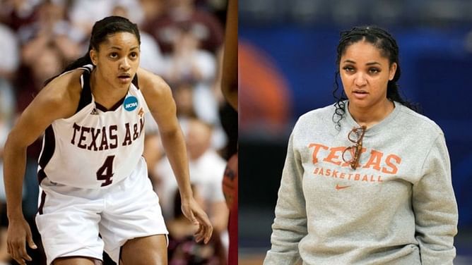 Texas assistant coach Sydney Carter flexes SEC championship trophy with new diamond-studded rings