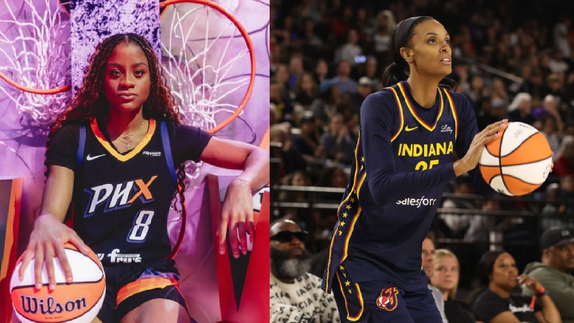 An image of Monique Akoa Makani and DeWanna Bonner side by side