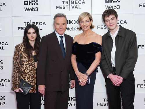 Jessica Clement, Bryan Cranston, Allison Janney and Jack Champion attend the "Everything's Going To Be Great" premiere during the 2025 Tribeca Festival at BMCC Tribeca PAC on June 09, 2025 in New York City. (Image via Getty)