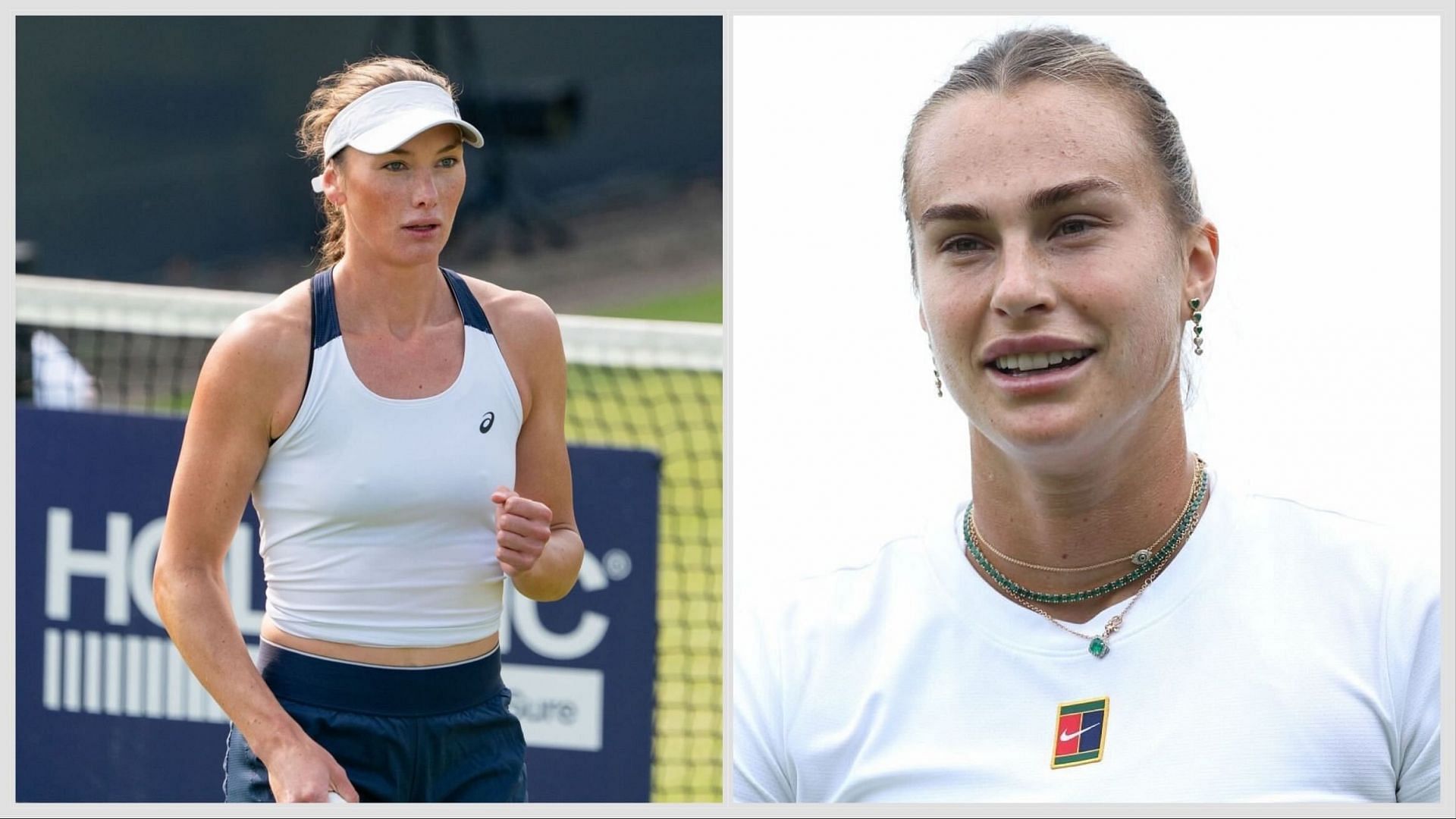 Carson Branstine (L) will face Aryna Sabalenka in the first round of Wimbledon 2025. (Photos: Getty)