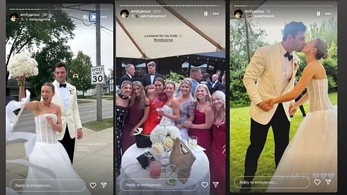 Bears TE Cole Kmet gets married to longtime girlfriend Emily Jarosz
