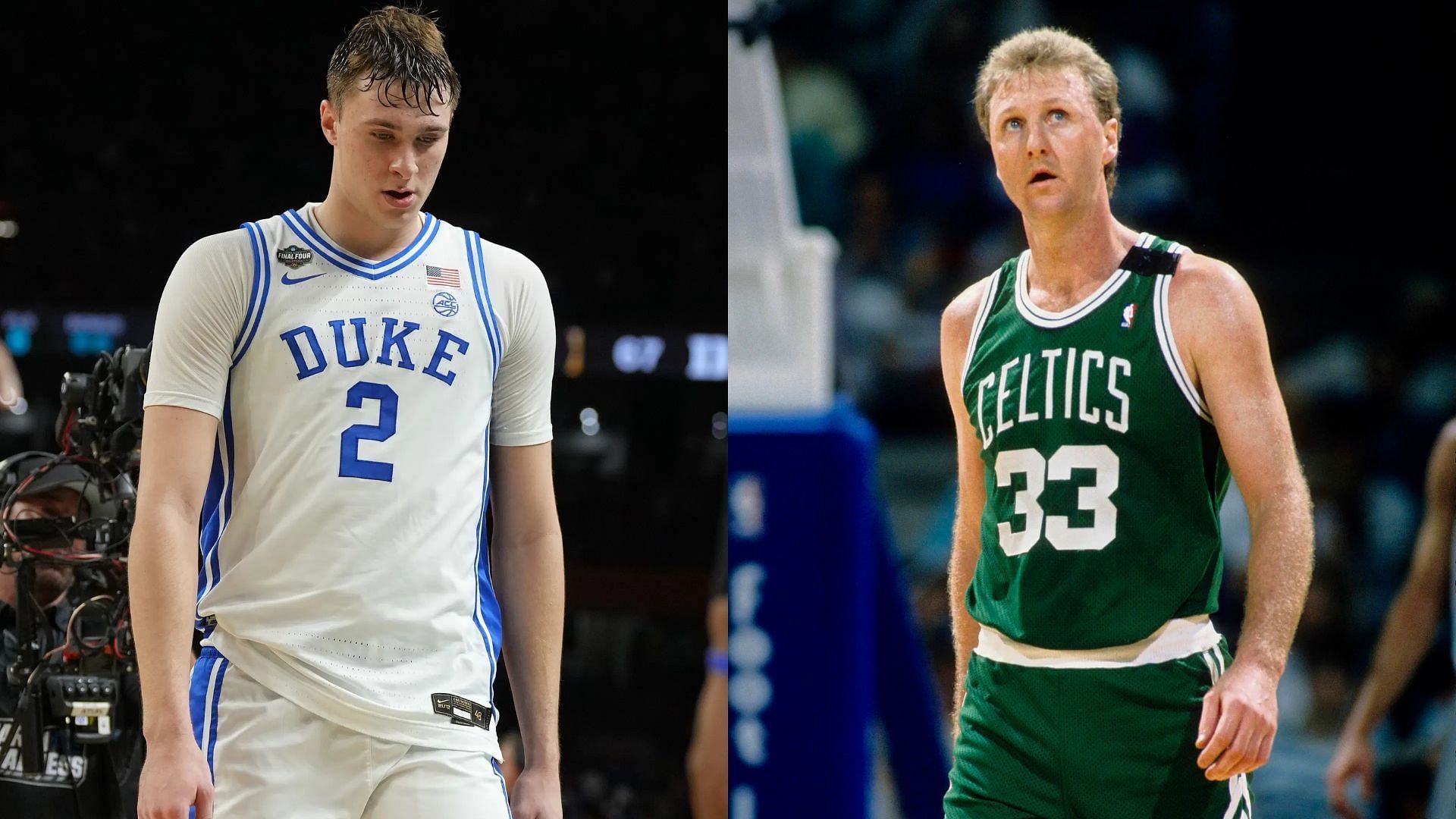 Cooper Flagg and Larry Bird
