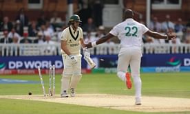 Lungi Ngidi knocks over Pat Cummins for 6 to leave Australia in disarray in SA vs AUS 2025 WTC final [Watch]