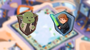 How to unlock Force Yoda and Saber Block Shields in Monopoly Go
