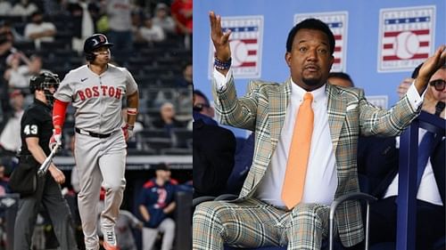 Rafael Devers and Pedro Martinez [Source: Imagn]