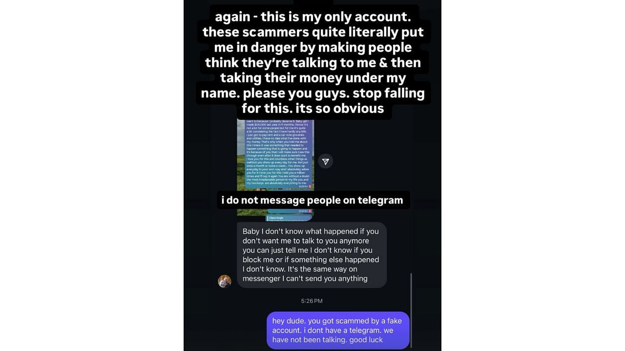 Claire Hogle echoed Paige Spiranac&#039;s earlier message (Instagram/clairehogle)