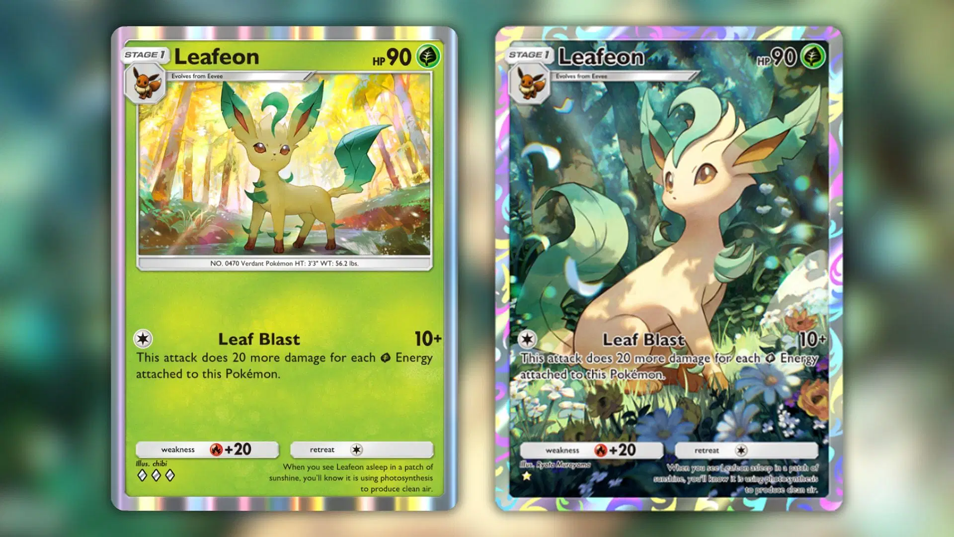All Leafeon variants from Eevee Grove in the game (Image via The Pokemon Company)