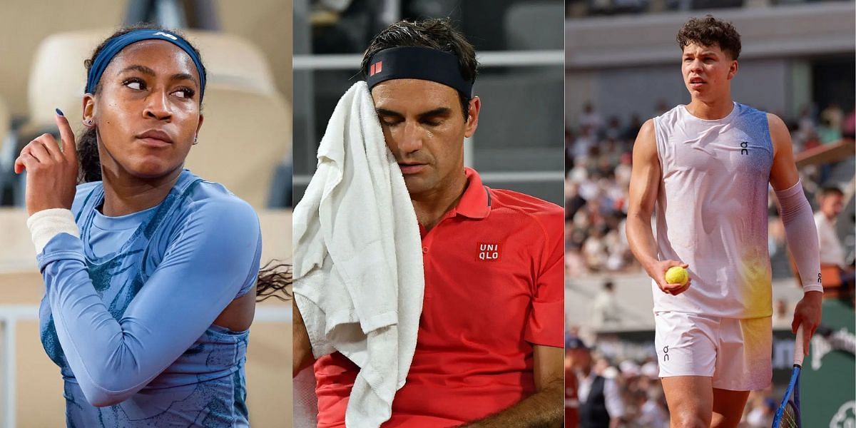 Coco Gauff, Roger Federer and Ben Shelton