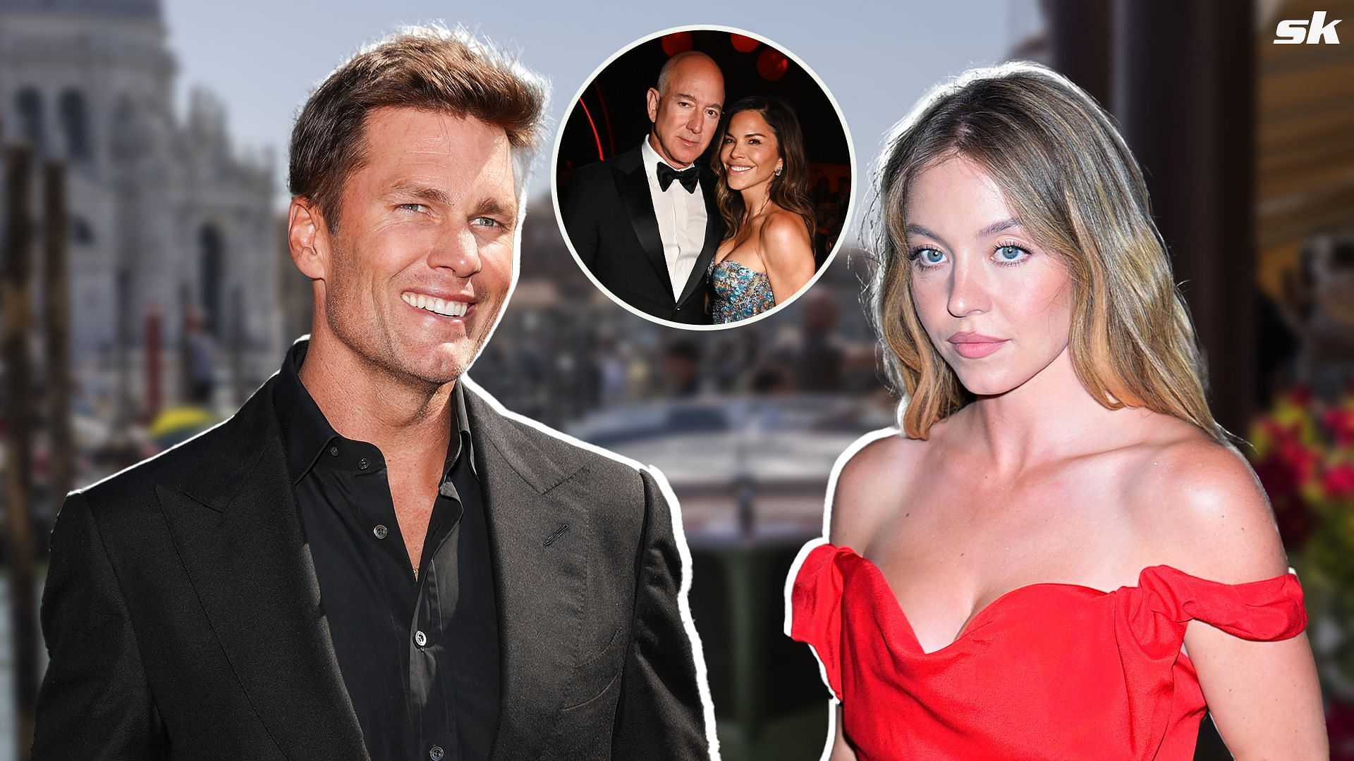 Tom Brady chatting with Sydney Sweeney rumors at Jeff Bezos-Lauren Sanchez wedding [Source: Getty]