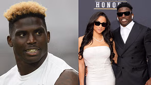 Spotted: Tyreek Hill seen with mystery woman in pool 2 months after estranged wife Keeta Vaccaro filed for divorce