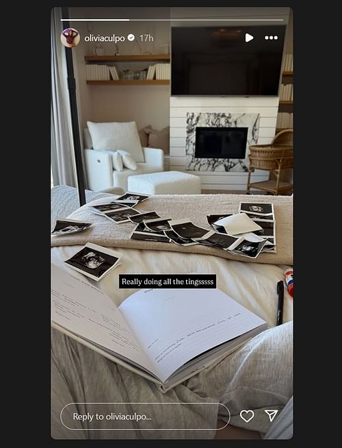 Christian McCaffrey's wife Olivia Culpo offers rare glimpse into journal to capture pregnancy memories/@oliviaculpo