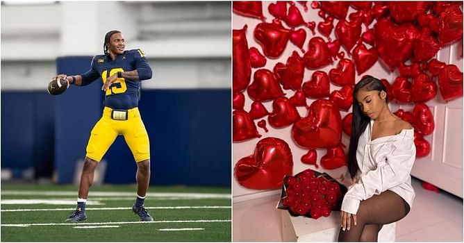 Michigan QB Bryce Underwood shows love to GF Day'iana's new look in pink crop top & blue shorts via latest IG post