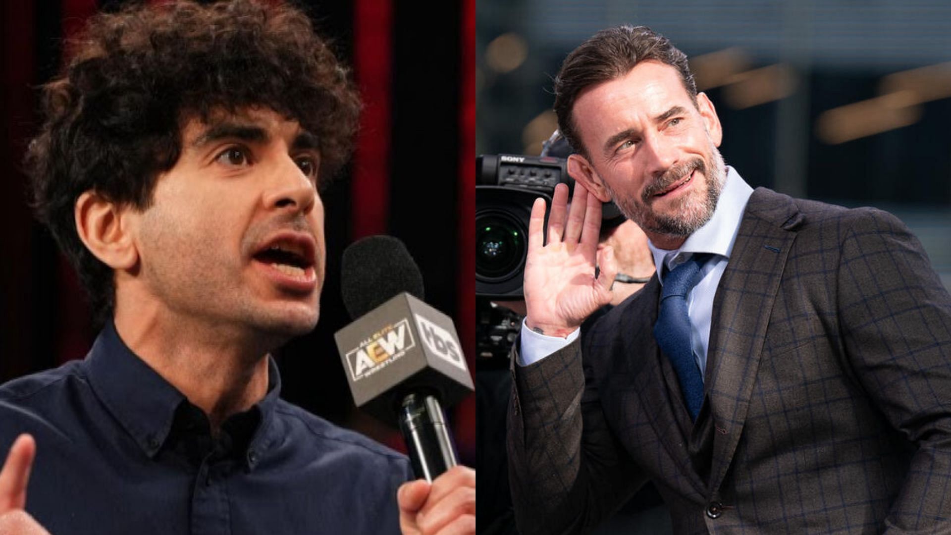 Tony Khan (left) and WWE star CM Punk (right). (Image credits: AEW YouTube channel &amp; wwe.com)