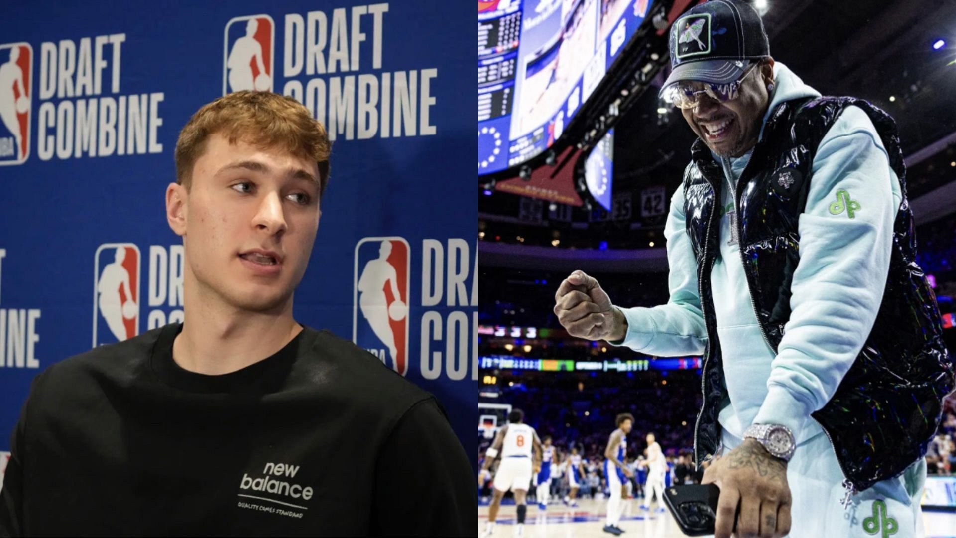 Cooper Flagg and Allen Iverson