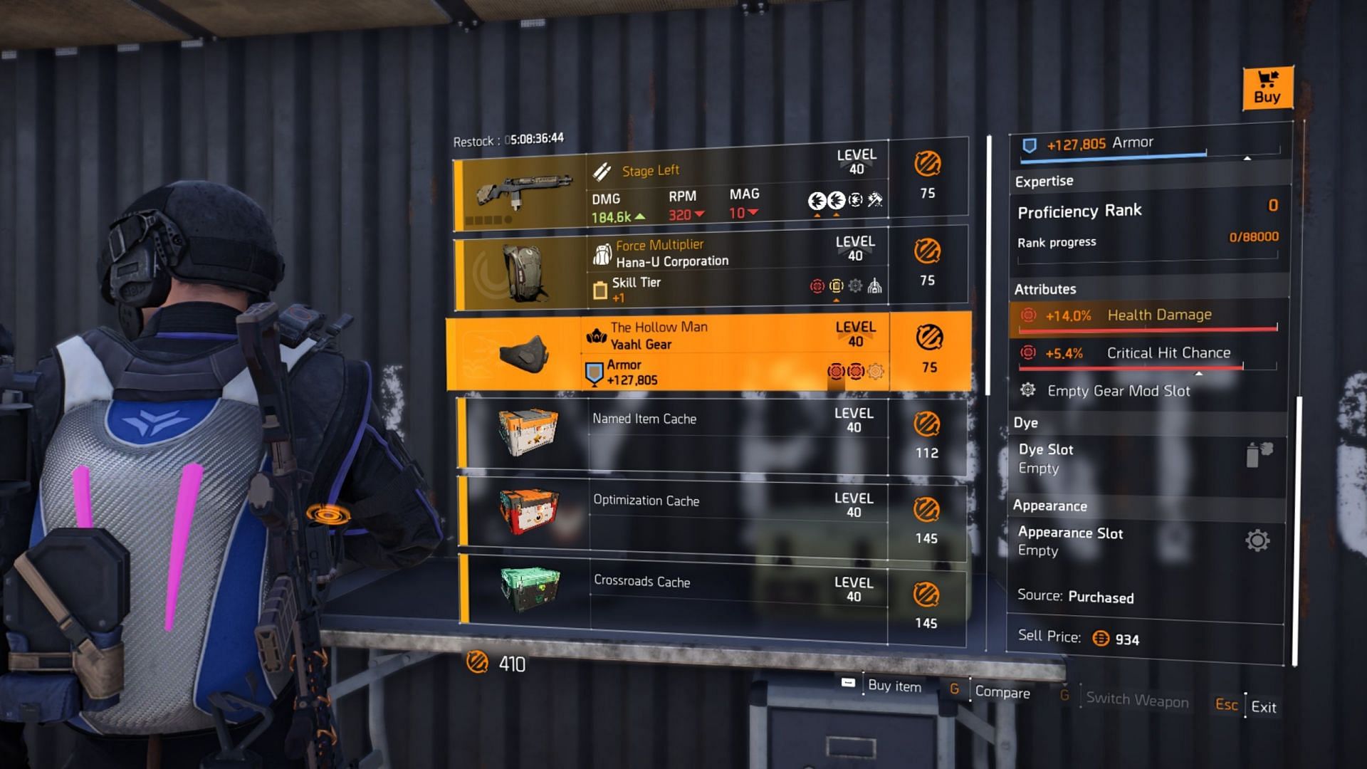 Countdown vendor inventory (Image via Ubisoft) 