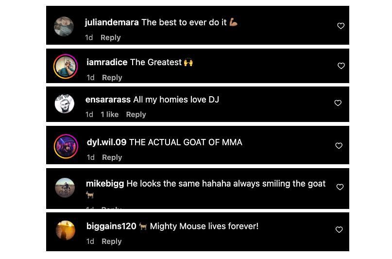 Screenshot of comments. [ONE Championship/Instagram]