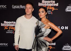 Christian McCaffrey’s wife Olivia Culpo shares funny pregnancy update showing off big baby bump