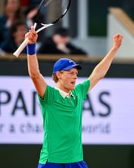 Sinner at the 2025 French Open (Image Source: Getty)