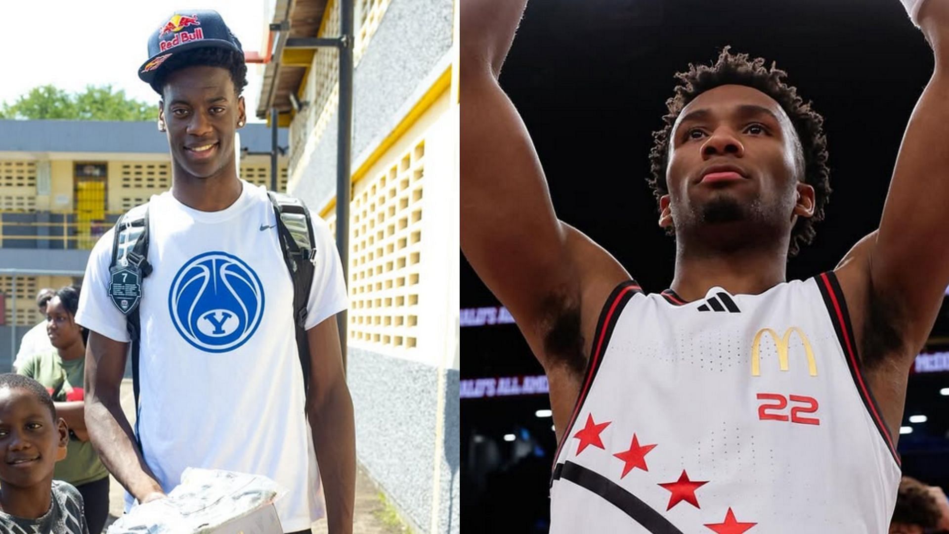Images via the Instagram pages of AJ Dybantsa and Darryn Peterson.