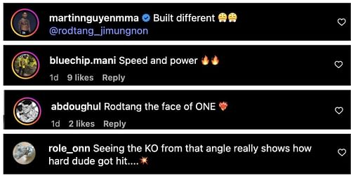 Comments from Instagram