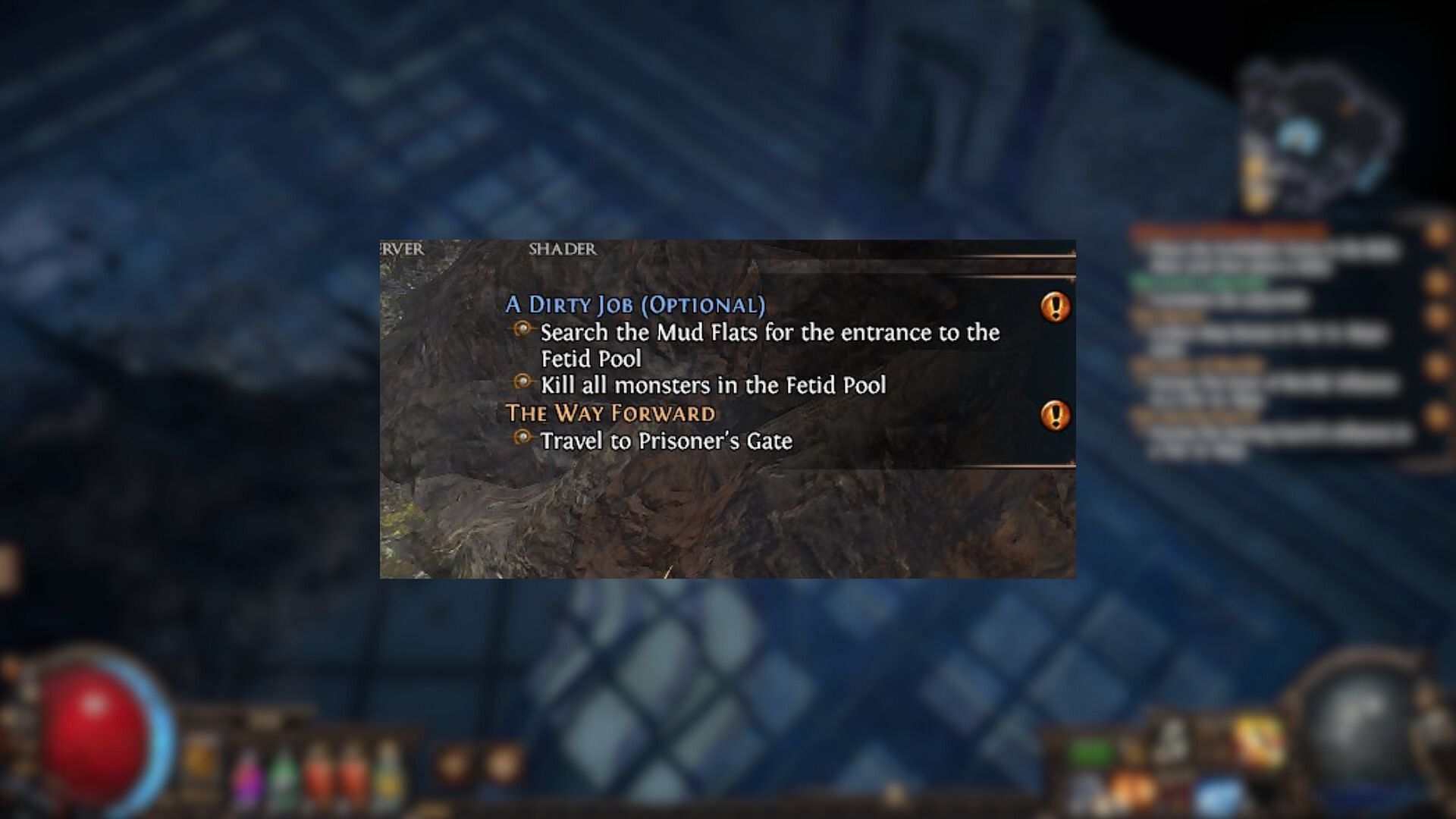 Some optional side quests can be skipped (Image via Grinding Gear Games)