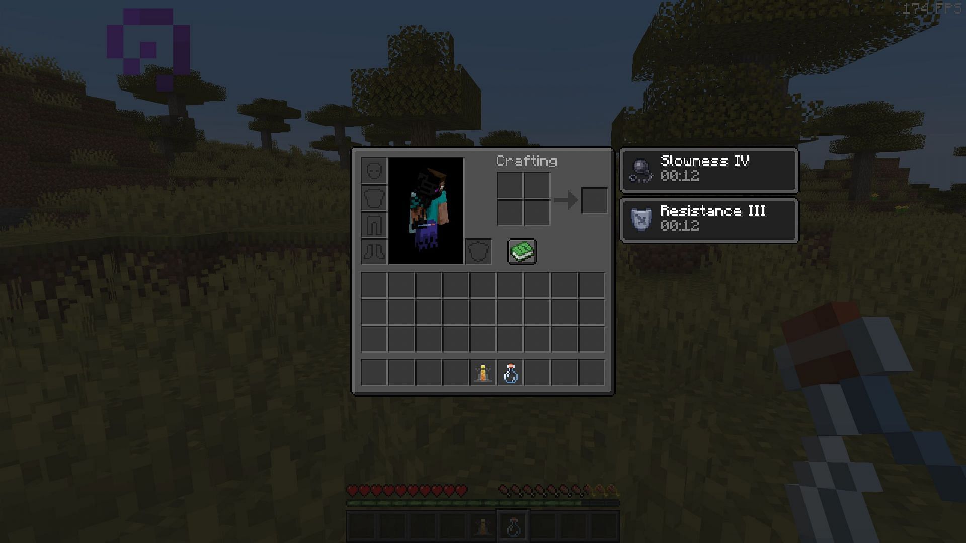 Potion of turtle master applies both slowness and resistance effects (Image via Sportskeeda Gaming || Mojang Studios)