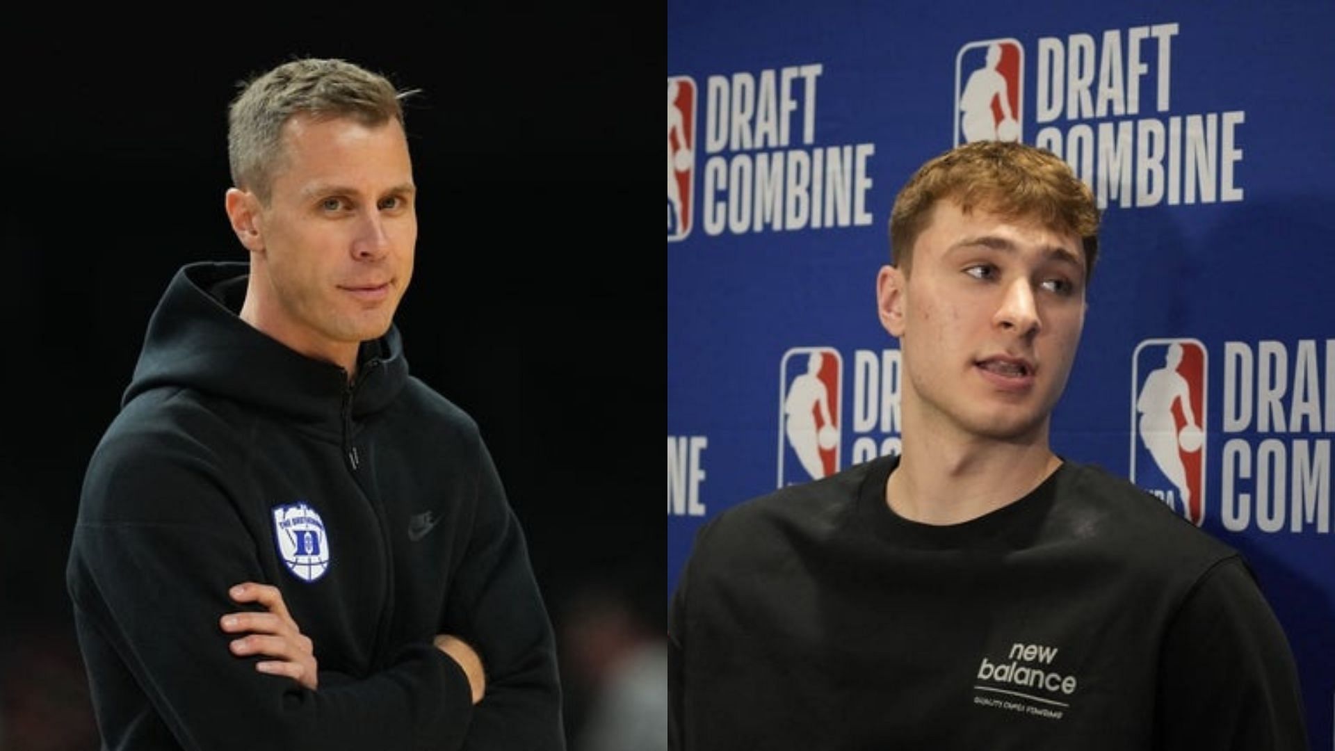 Duke coach Jon Scheyer and Cooper Flagg. Source: Imagn