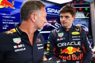 Max Verstappen and Christian Horner during the Spanish Grand Prix - Source: Getty