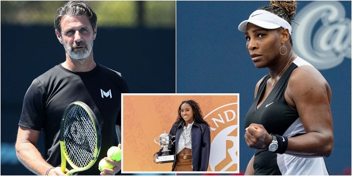 Patrick Mouratoglou, Coco Gauff and Serena Williams