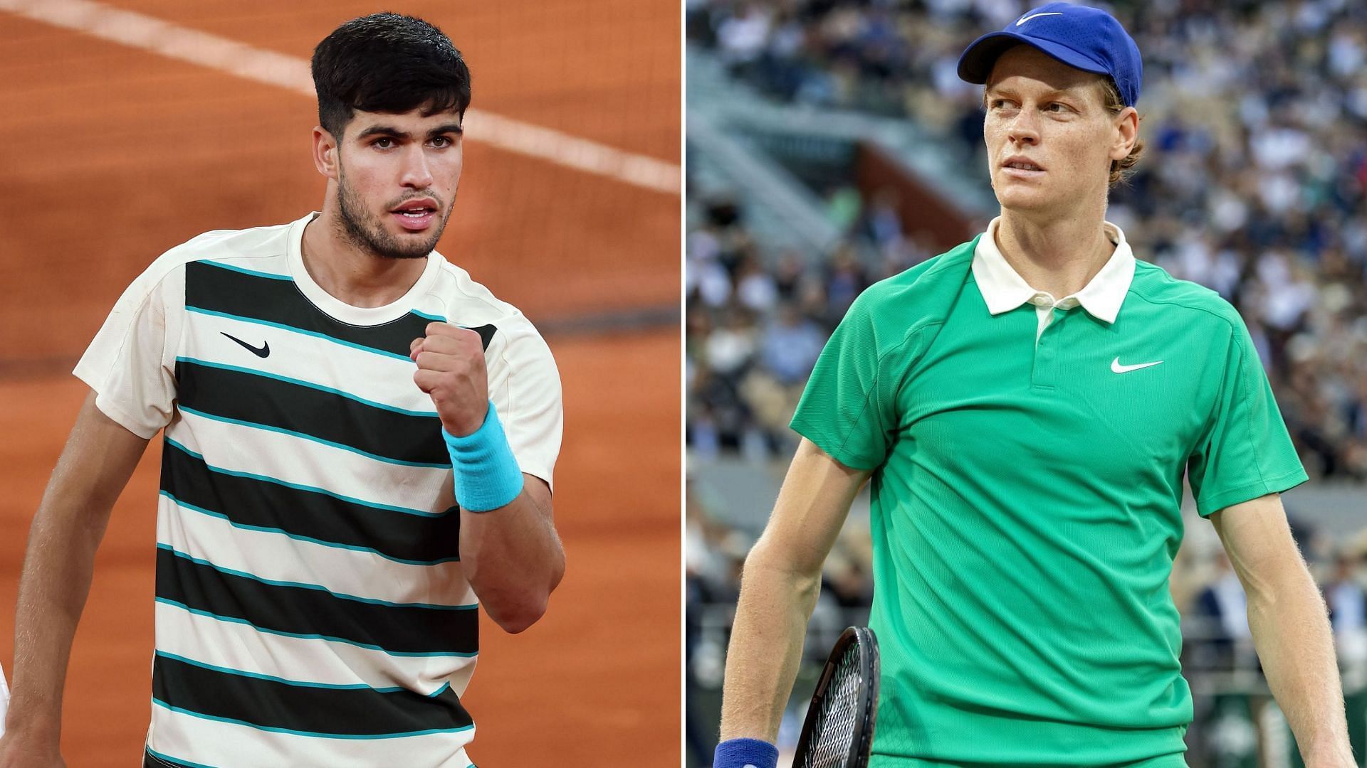 Alcaraz (L); Sinner (R) Source: Getty