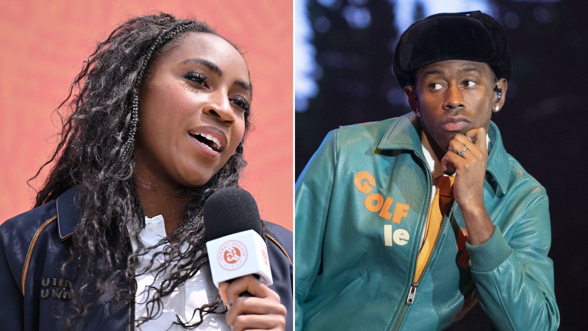 Coco Gauff (L)  &amp; Tyler, the Creator (Source - GETTY)