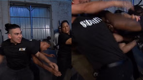 Security officials forced to break up huge backstage brawl in AEW