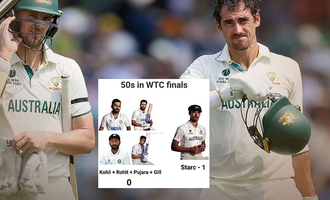 "Smith taking notes from best Test batter of Aus Starc"- Top 10 funny memes as Mitchell Starc helps Australia set 282 target in 2025 WTC final vs SA